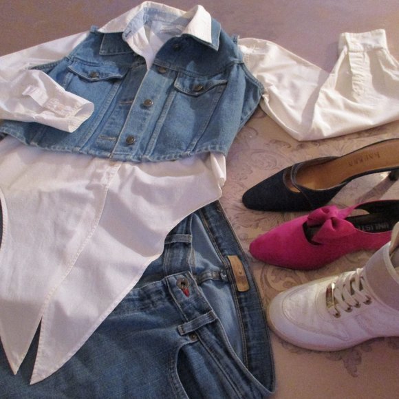 TOMMY HILFIGER JEANS WHITE WAIST TIE TOP - Picture 14 of 16